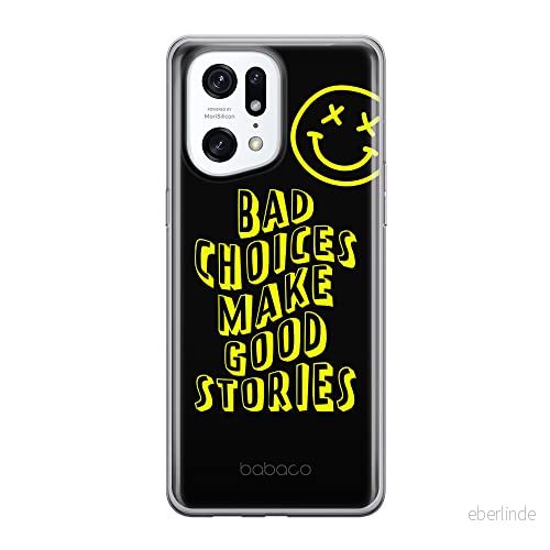 ERT GROUP mobiltelefonfodral för Oppo FIND X5 PRO originalt och officiellt licensierat Babaco mönster Bad choices 002 optimalt anpassad till formen på mobiltelefonen, fodral tillverkad av TPU plast 5905511408701