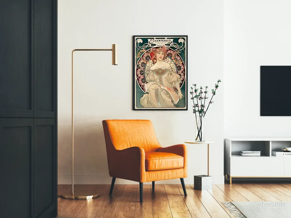 Dekorativ poster i jugendstil F. Champenois 1898 av Mucha - Bild 2