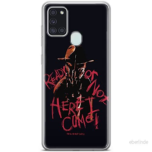 ERT GROUP mobiltelefonfodral för Samsung A21s originalt och officiellt licensierat Horror mönster Nightmare of Elm Street 007 anpassad till formen på mobiltelefonen, fodral tillverkad av TPU plast 5905511085667