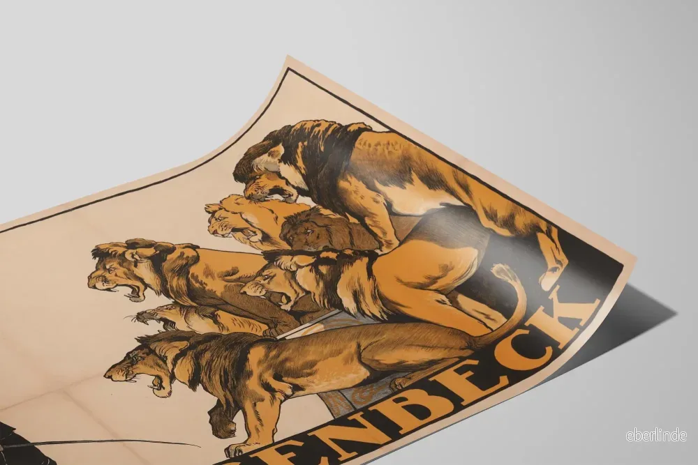 Vintageposter av Wilhelm Hagenbeck och de dånande lejonen - Bild 2