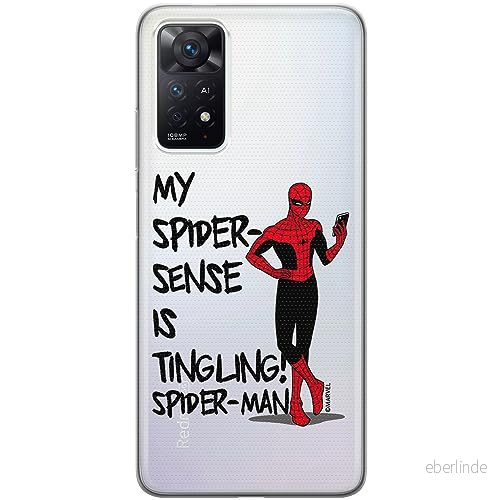 ERT GROUP mobiltelefonfodral för Xiaomi REDMI NOTE 11 PRO 5G/ 4G originalt och officiellt licensierat Marvel mönster Spider Man 024, gedeeltelijk transparant 5905795000745