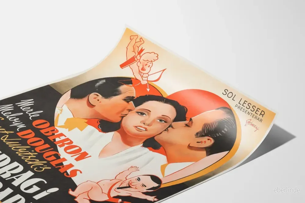 Vintagefilmposter Korsdragi Paradiset – Retro filmväggdekoration - Bild 3
