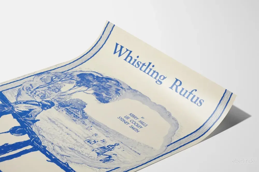 Vintage dekorativ poster av Whistling Rufus - Bild 3