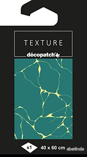 Décopatch TD869C Pochette 1 feuille de papier imprimé Effet Foil Dorure à Chaud métallisé Customiser Moderniser DIY et Loisirs Créatifs 60x40 cm 3609510258696