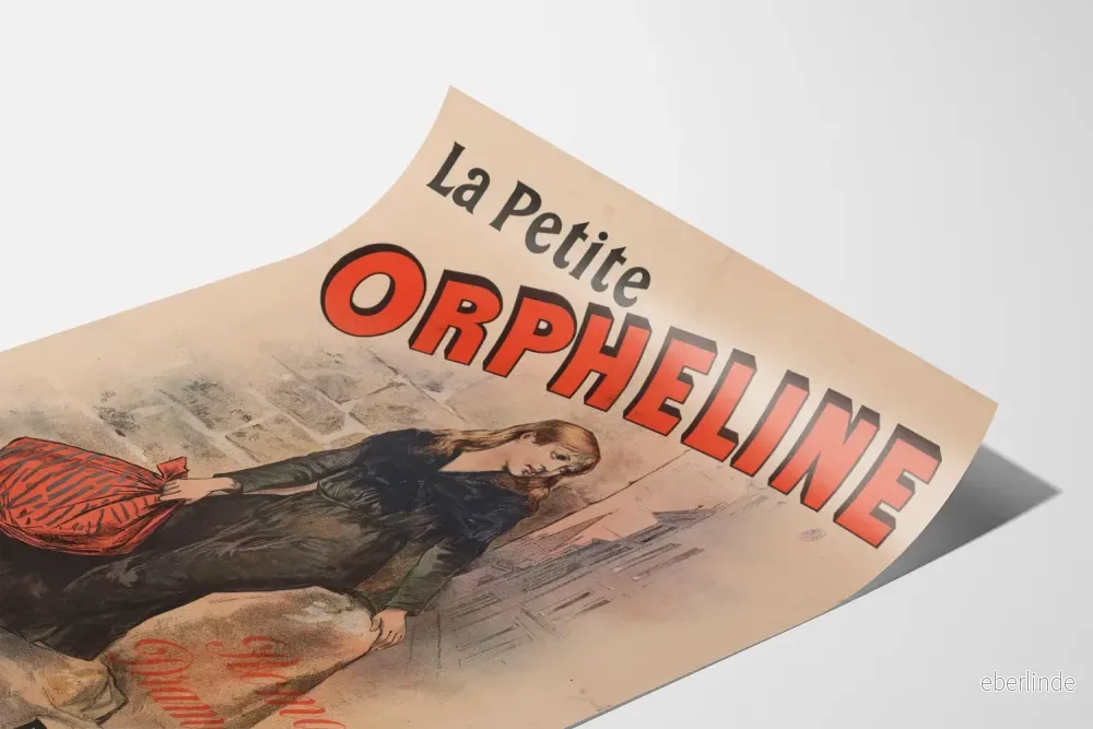 Vintageposter La Petite Orpheline - Retro Väggdekoration - Bild 3