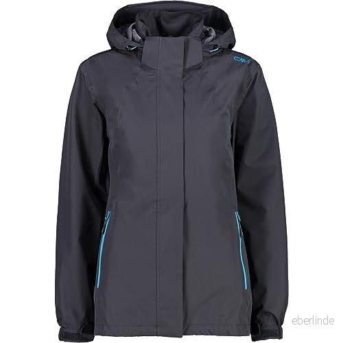 CMP Dam ripstop regnjacka för kvinnor med avtagbar huva WOMAN JACKET ZIP HOOD WITH ventilation 8057153933909