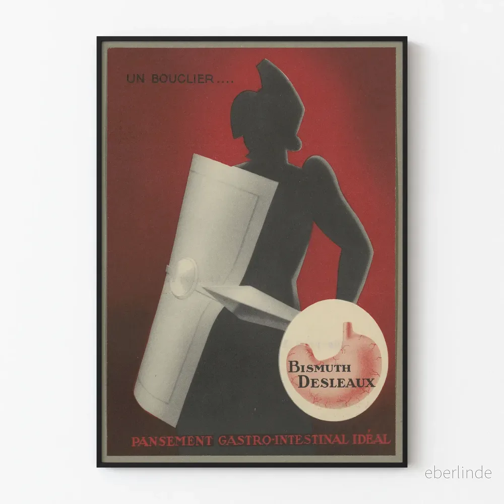 Vintage reklamposter Bismuth Desleaux - Mag- och tarmförband