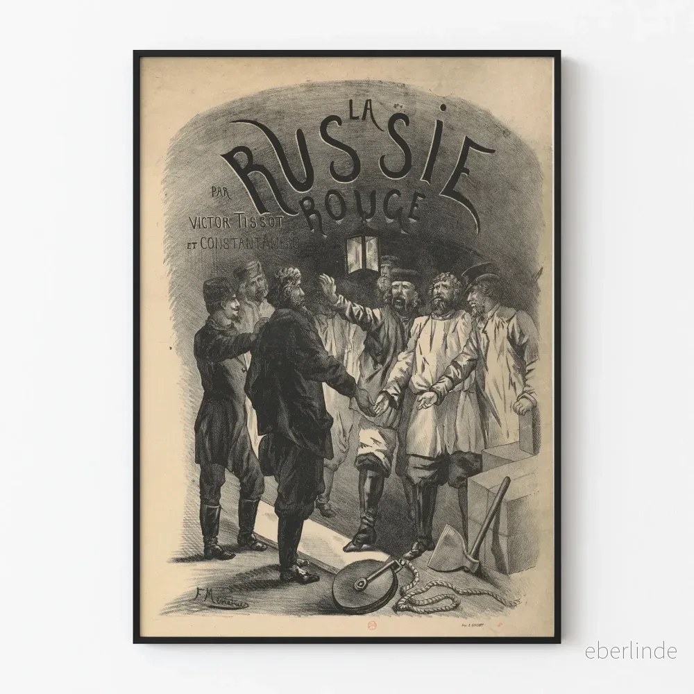 Vintageposter La Russie Rouge av Victor Tissot och Constant Amero