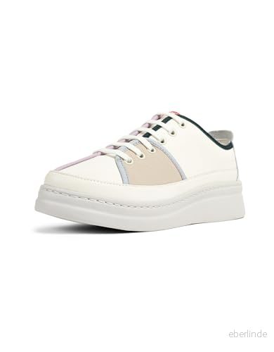 Camper Runner UP Twins Sneakers, Storlek: 36, Weiß grau Skinn 8432936765876
