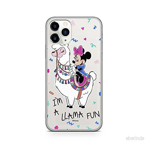 ERT GROUP mobiltelefonfodral för Apple Iphone 11 PRO MAX originalt och officiellt licensierat Disney mönster Minnie 049 Vit optimalt anpassad till formen på mobiltelefonen, gedeeltelijk transparant 5902980822489