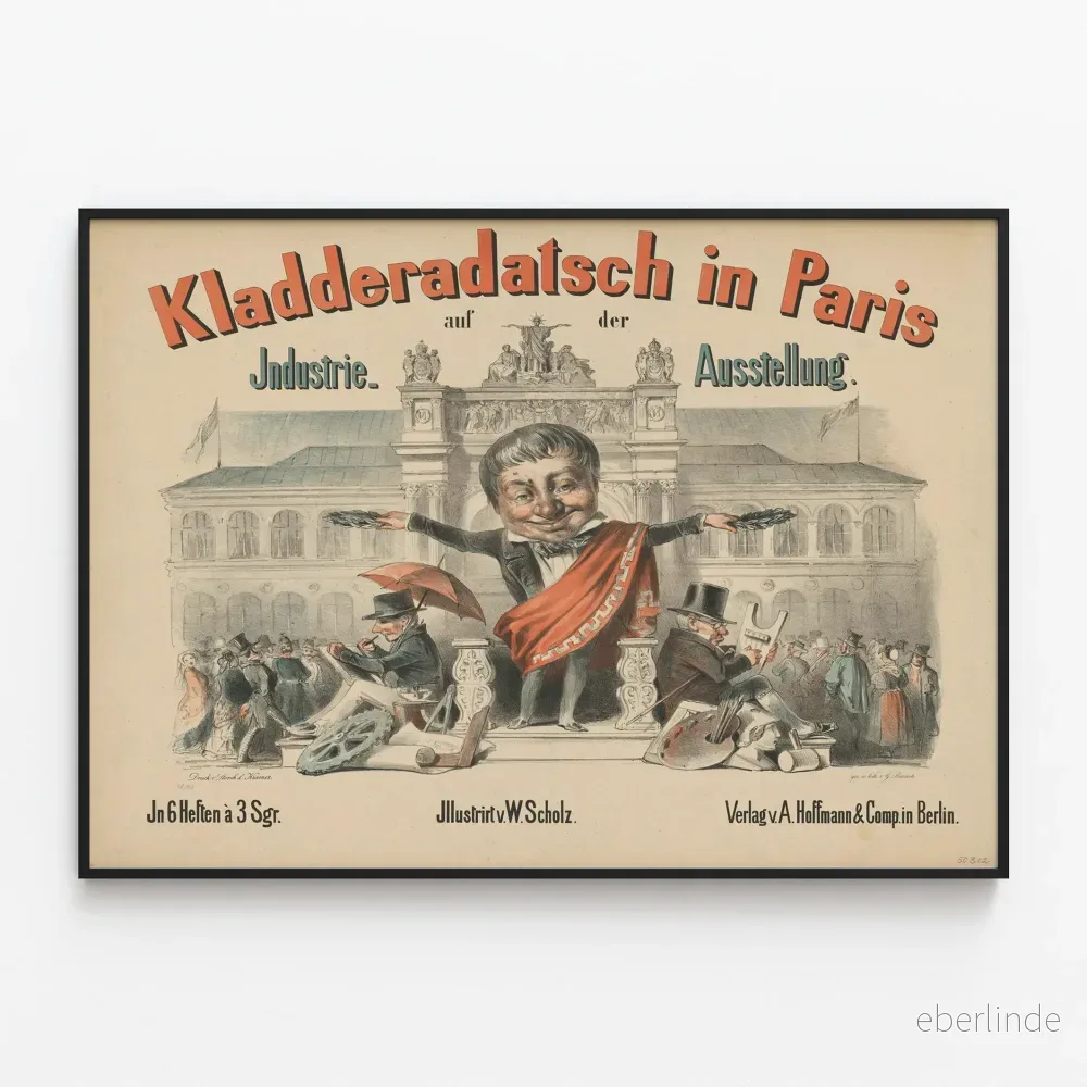 Kladderadatsch poster vid industriutställningen i Paris Kladderadatsch poster vid industriutställningen i Paris