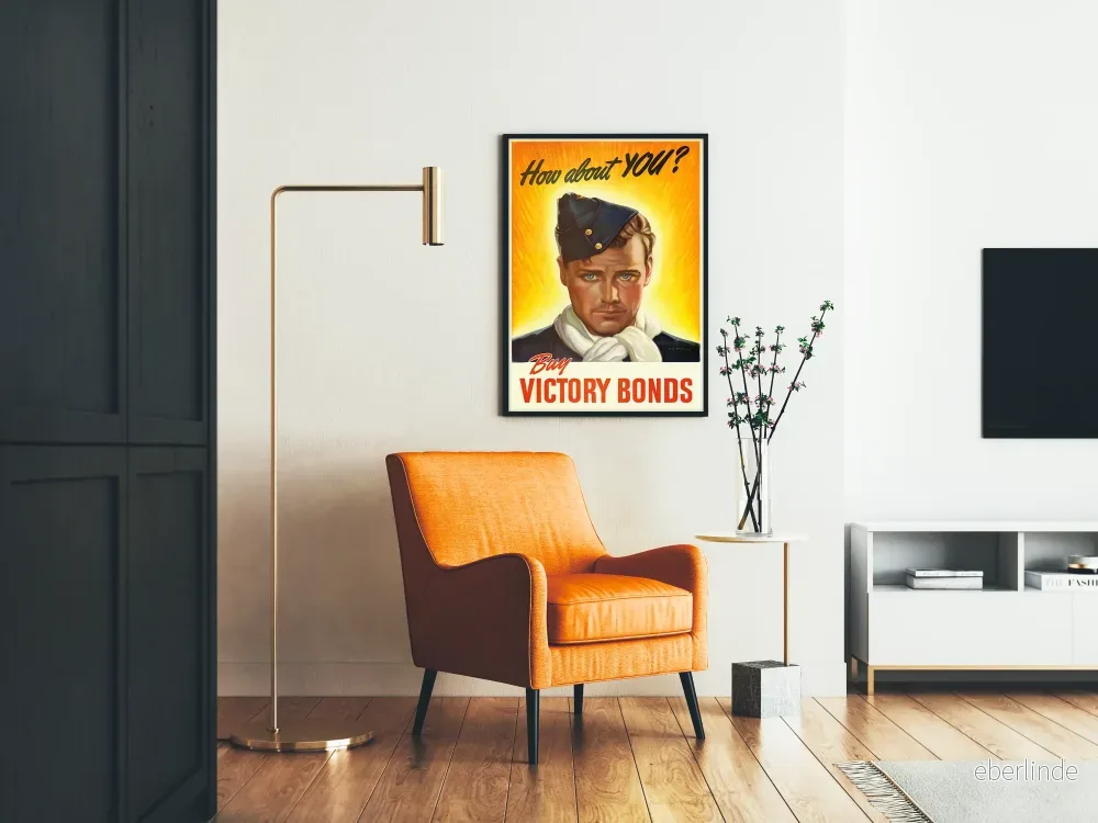Vintageposter för köp av Victory Bonds - Retro väggdekoration - Bild 2