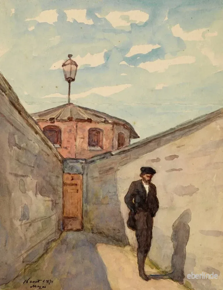 Målning La prison Mazas 12:e arrondissementen 1871 - Armand Gautier | Konsttryck - Bild 2