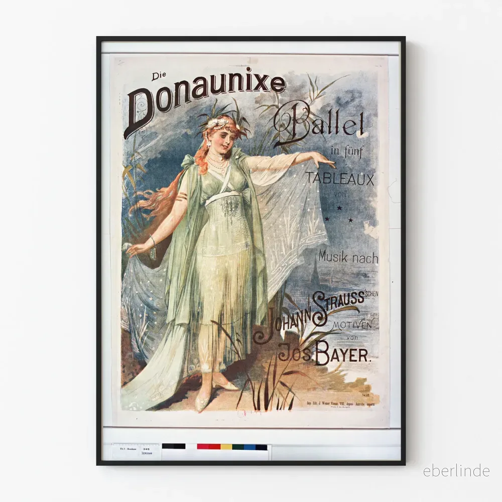 Vintageposter Donau Nixe Ballet i fem akter