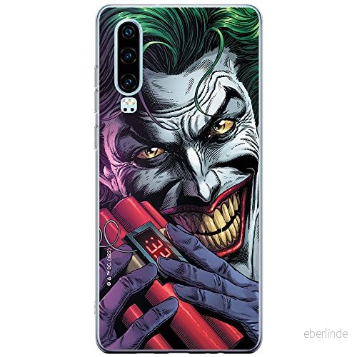 ERT GROUP mobiltelefonfodral för Huawei P30 originalt och officiellt licensierat DC mönster Joker 013 Vit optimalt anpassad till formen på mobiltelefonen, fodral tillverkad av TPU plast 5905131561602