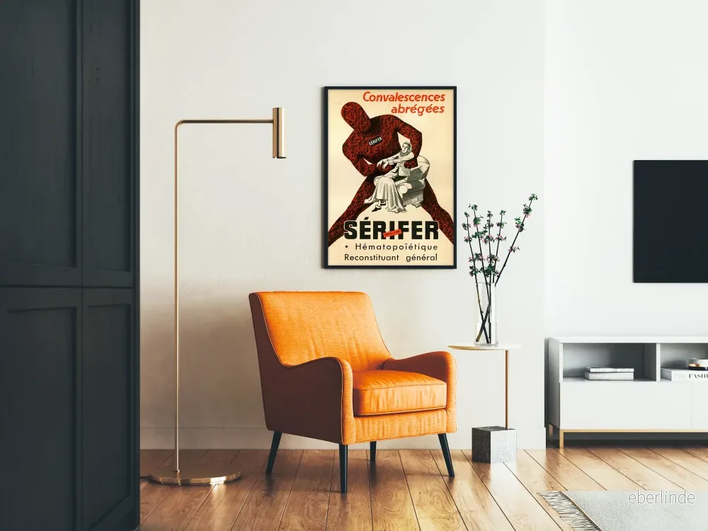 Vintageaffisch för hematopoetisk serifer - Retro väggdekoration - Bild 2