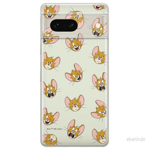 ERT GROUP mobiltelefonfodral för Google PIXEL 7 originalt och officiellt licensierat Tom & Jerry mönster 008 optimalt anpassad till formen på mobiltelefonen, gedeeltelijk transparant 5905795147808