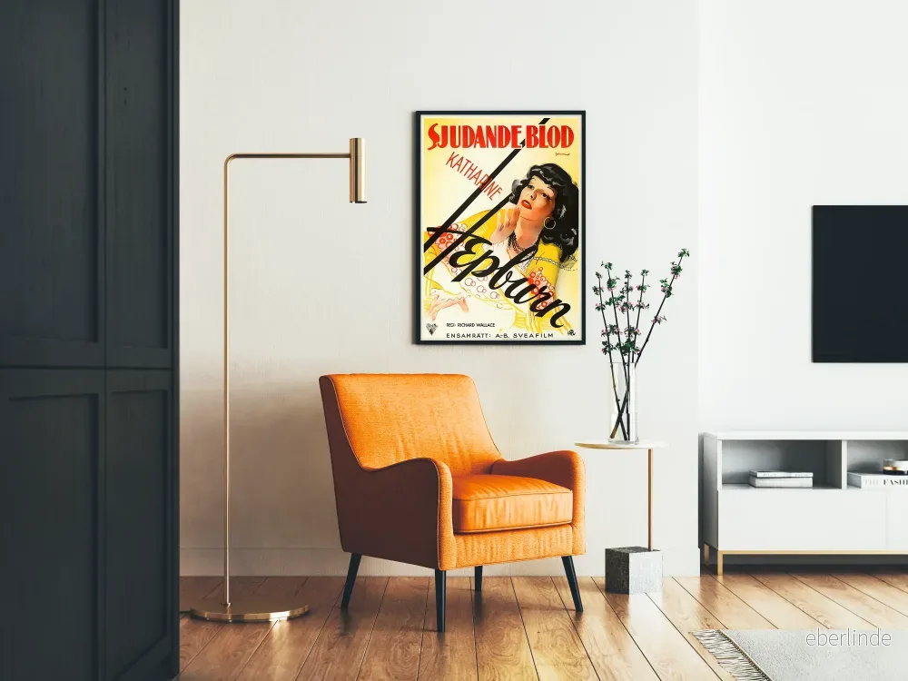 Vintagefilmposter Sjudande Blod med kvinnoporträtt - Bild 2