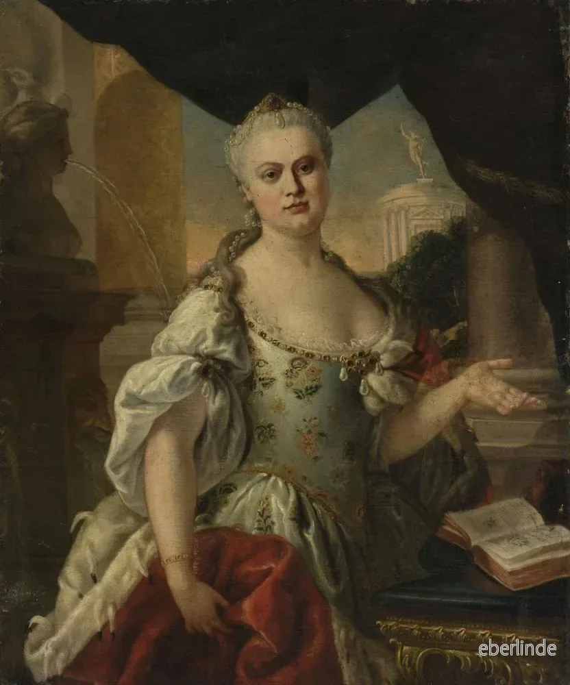 Målning Portrait d'une dame (Conflit de cas 1) - Anonyme | Konsttryck - Bild 2