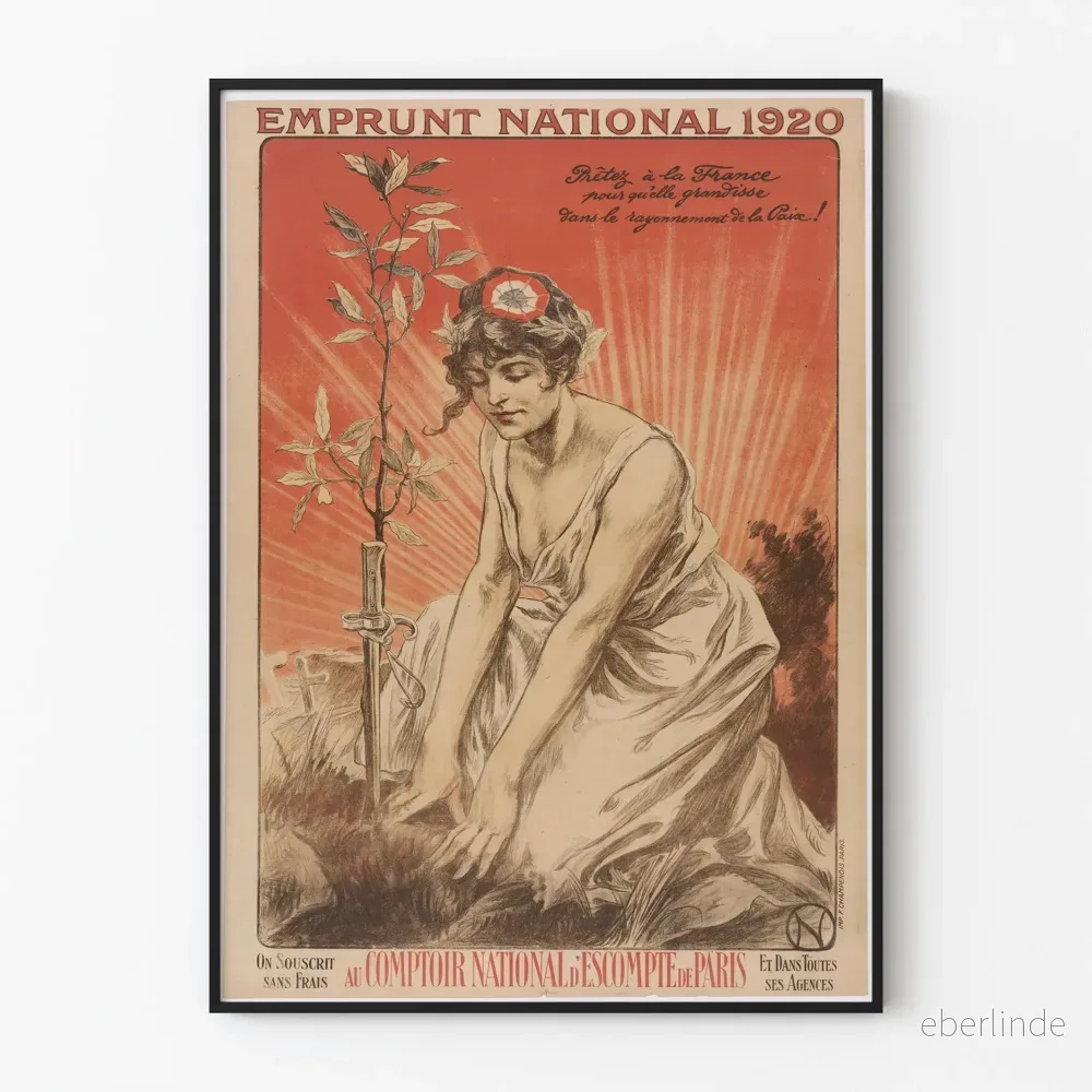 Affisch Nationell Lån 1920 – Poster patriotisk vintage väggdekoration Affisch Nationell Lån 1920 – Poster patriotisk vintage väggdekoration