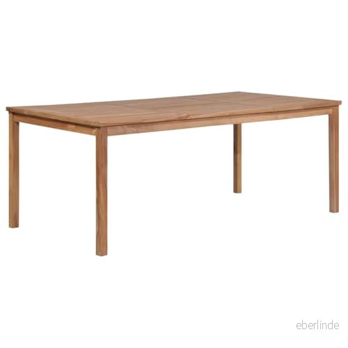 vidaXL Trädgårdsbord 200x100x77 cm massiv teak 8718475714033