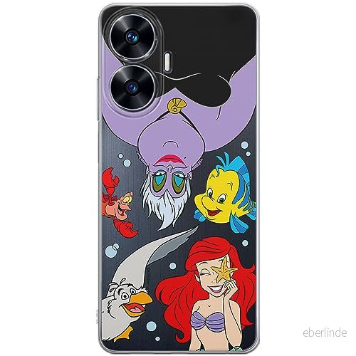 ERT GROUP mobiltelefonfodral för Realme C55 originalt och officiellt licensierat Disney mönster Ariel 008 optimalt anpassad till formen på mobiltelefonen, gedeeltelijk transparant 5905795045678