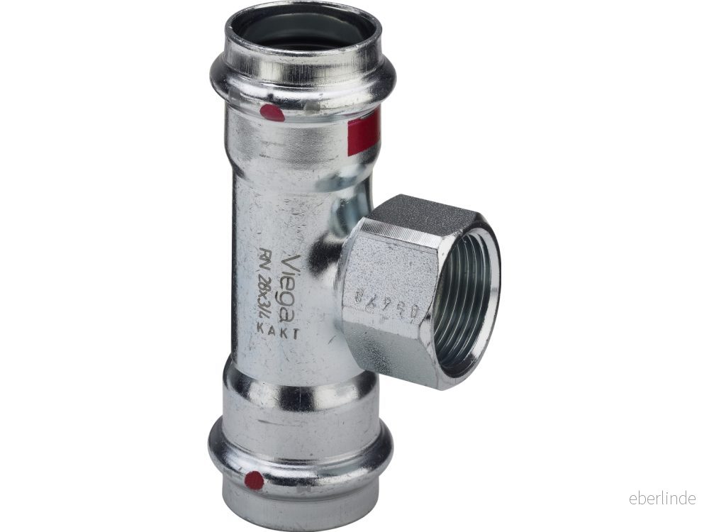Viega T-koppling 35 mm galvaniserat stål 1555686 4015211558932