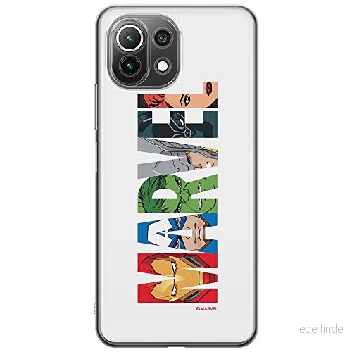 ERT GROUP mobiltelefonfodral för Xiaomi 11 LITE 4G/5G originalt och officiellt licensierat Marvel mönster 011, fodral tillverkad av TPU plast 5904805185120