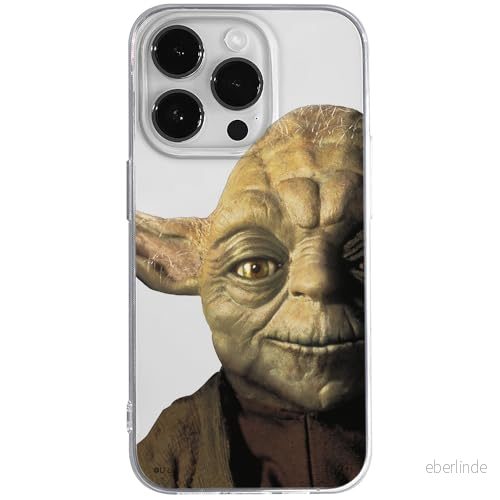 ERT GROUP mobiltelefonfodral för Apple Iphone 14 PRO MAX originalt och officiellt licensierat Star Wars mönster Yoda 004 optimalt anpassad till formen på mobiltelefonen, gedeeltelijk transparant 5905131942234