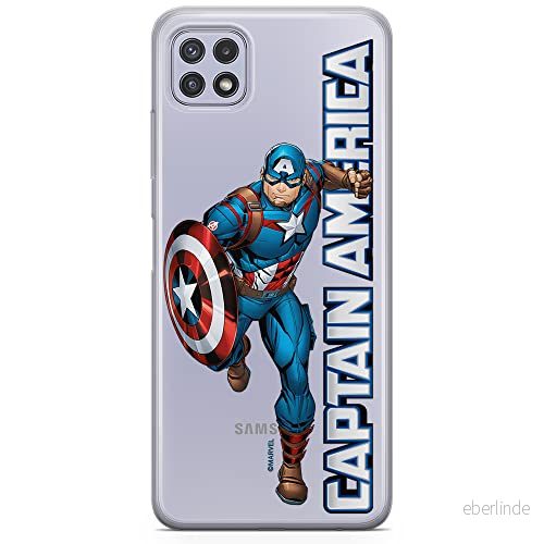 ERT GROUP mobiltelefonfodral för Samsung A22 5G originalt och officiellt licensierat Marvel mönster Captain America 030 optimalt anpassad till formen på mobiltelefonen, gedeeltelijk transparant 5904805321795