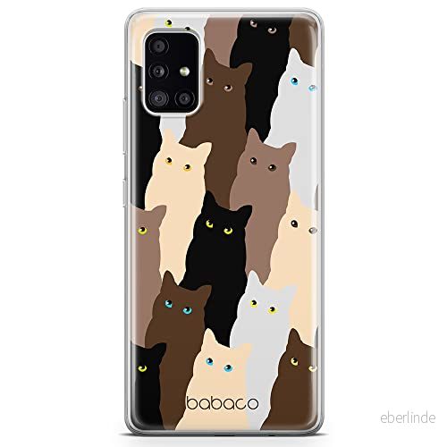 ERT GROUP mobiltelefonfodral för Samsung A51 originalt och officiellt licensierat Babaco mönster Cats 001 optimalt anpassad till formen på mobiltelefonen, fodral tillverkad av TPU plast 5905131055484