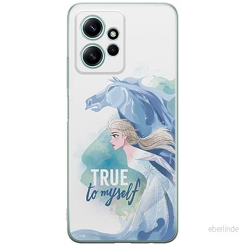 ERT GROUP mobiltelefonfodral för Xiaomi REDMI NOTE 12 4G originalt och officiellt licensierat Disney mönster Elsa 012 optimalt anpassad till formen på mobiltelefonen, fodral tillverkad av TPU plast 5905511951085