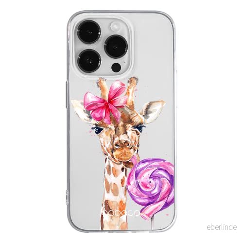 ERT GROUP mobiltelefonfodral för Apple Iphone 14 PRO originalt och officiellt licensierat Babaco mönster Giraffe 001 optimalt anpassad till formen på mobiltelefonen, gedeeltelijk transparant 5905131923509