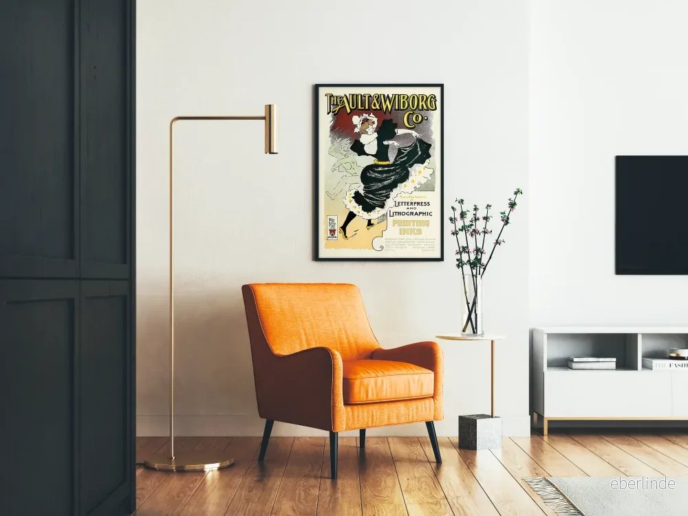 Vintage reklamposter The Ault & Wiborg Co. för väggdekoration - Bild 2