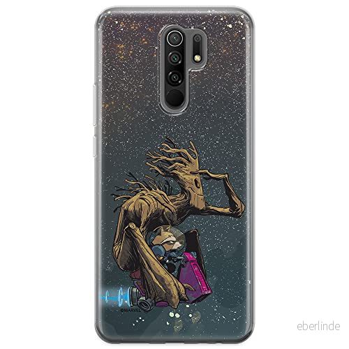 ERT GROUP mobiltelefonfodral för Xiaomi REDMI 9 originalt och officiellt licensierat Marvel mönster Guardians of the Galaxy 004 anpassad till formen på mobiltelefonen, fodral tillverkad av TPU plast 5903040288740