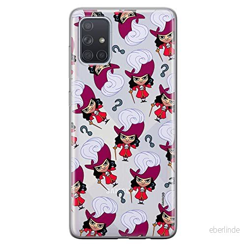 ERT GROUP mobiltelefonfodral för Samsung A71 originalt och officiellt licensierat Disney mönster James Hook 002 optimalt anpassad till formen på mobiltelefonen, gedeeltelijk transparant 5905131451880