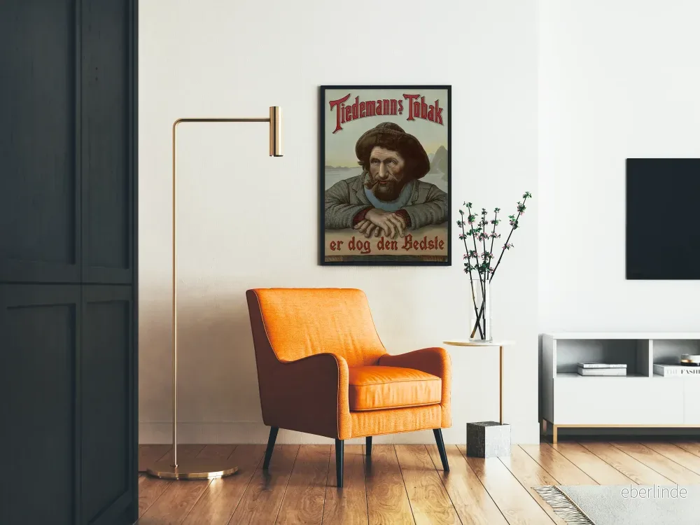 Vintageposter Tiedemanns Tobak Väggdekoration Retro - Bild 2