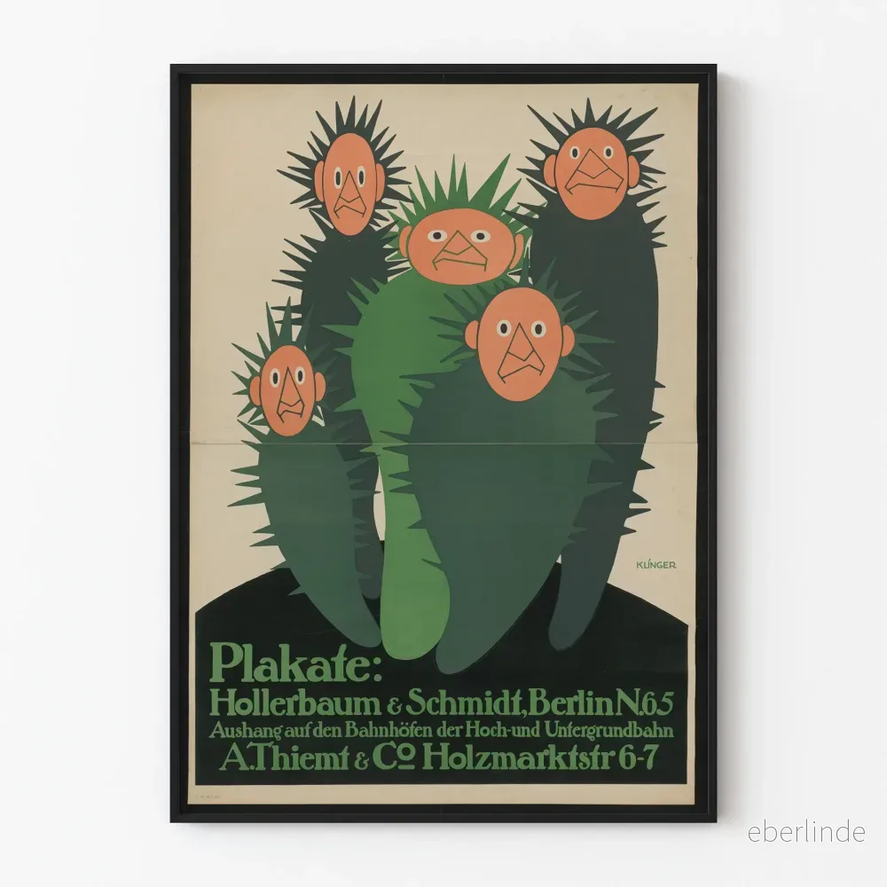 Vintage dekorativ poster Hollerbaum & Schmidt Berlin