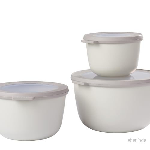 Mepal Bowls Set Nordic White of 3 (500, 1000, 2000 ml) 8711269938615