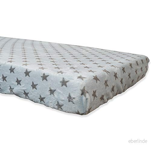 Babyline BACOESCE Vinter hypermjuk, andningsbar gummerade hörn, justerbar (himmelsstjärna, spjälsäng 60 x 120), unisex 8435439742177