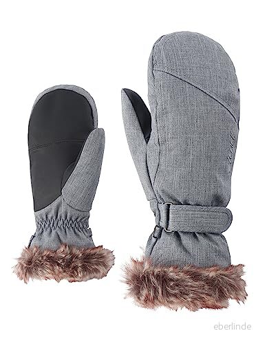 Ziener Dam KEM MITTEN Lady Glove skidhandskar/vintersport varm, ventilerande, grå (grå melange), 8 4052928587237 Ziener Dam KEM MITTEN Lady Glove skidhandskar/vintersport varm, ventilerande, grå (grå melange), 8 4052928587237