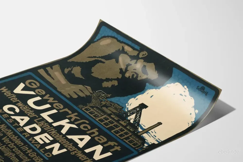 Vintageposter Vulkan Westerwald kol, brunkol - Bild 3