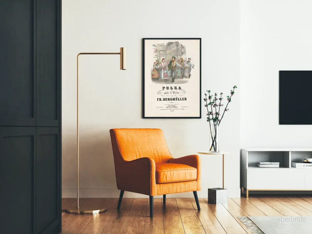 Vintageposter Polka för piano av Frédéric Burgmüller - Bild 2