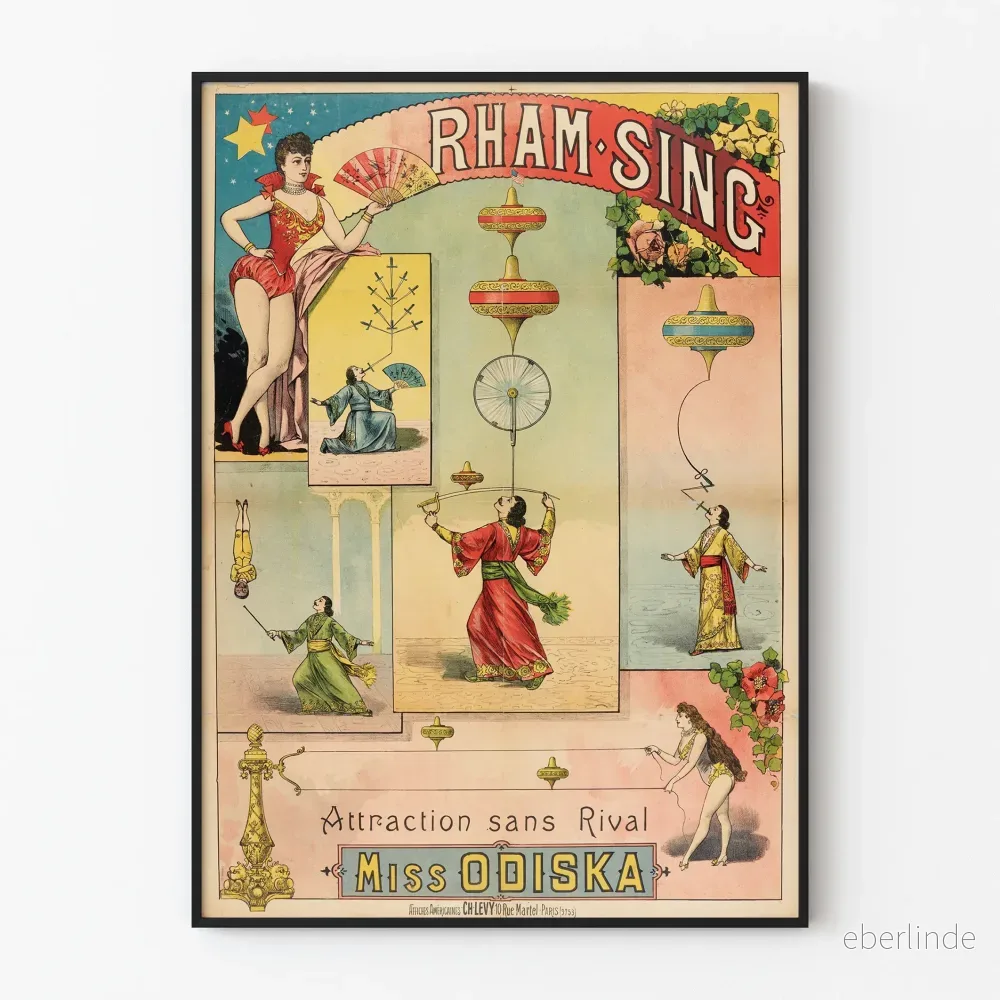 Vintageposter Rham Sing Attraction Miss Odiska Vintageposter Rham Sing Attraction Miss Odiska