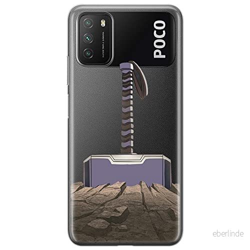 ERT GROUP mobiltelefonfodral för Xiaomi REDMI 9T originalt och officiellt licensierat Marvel mönster Thor 002 optimalt anpassad till formen på mobiltelefonen, gedeeltelijk transparant 5904805597114