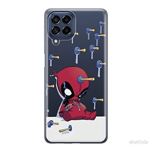 ERT GROUP mobiltelefonfodral för Samsung M33 5G originalt och officiellt licensierat Marvel mönster Deadpool 005 optimalt anpassad till formen på mobiltelefonen, gedeeltelijk transparant 5905511346119