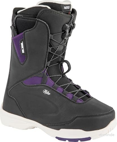 Nitro Dam snowboards Scala TLS '23 All Mountain Freeride Freestyle snabbsnörningssystem båt snowboardbåt, svart pura, MP 26,0 // EU 40 US 8,5 7630221826450