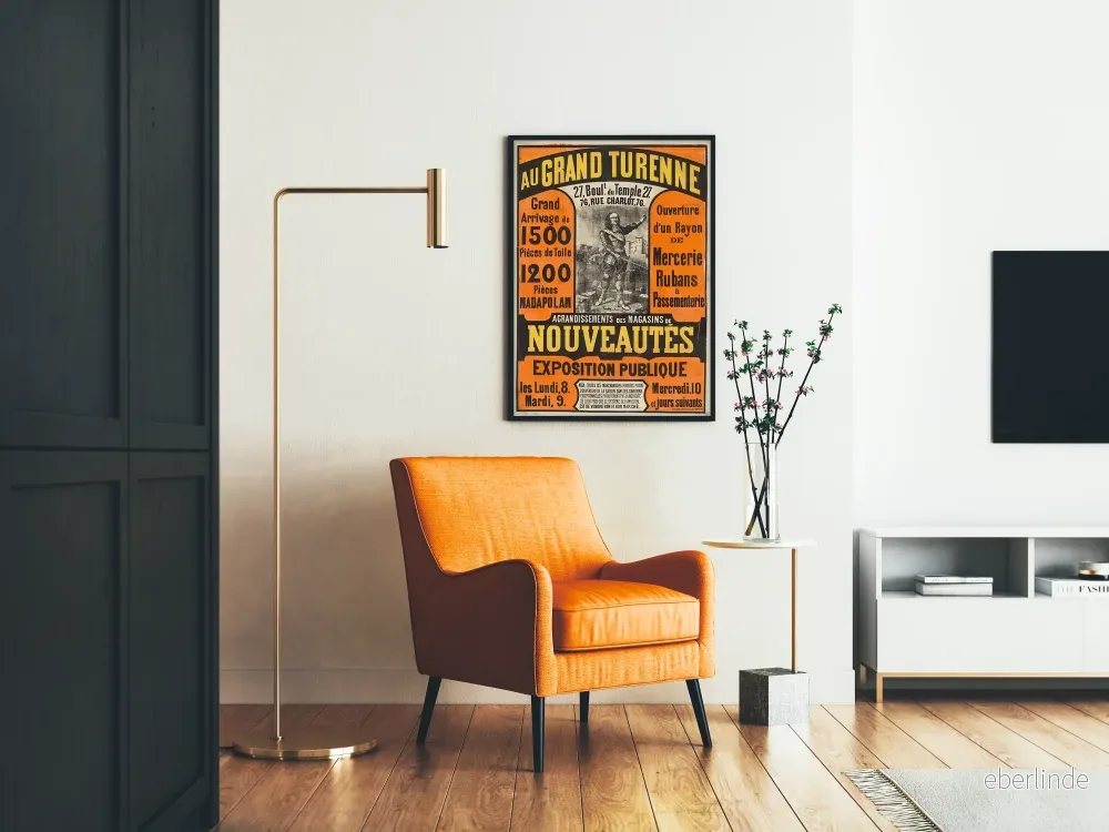 Vintageposter Au Grand Turenne - Retro reklamposters för väggdekoration - Bild 2