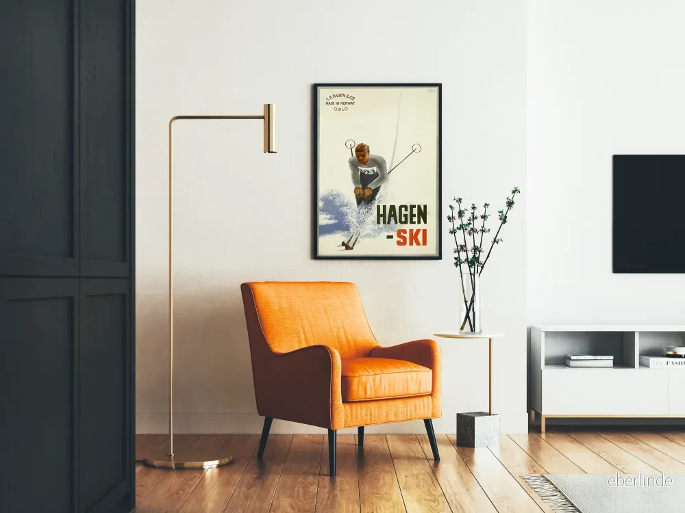 Vintageposter HAGEN Ski - Vägghängd sport för vintersport - Bild 2