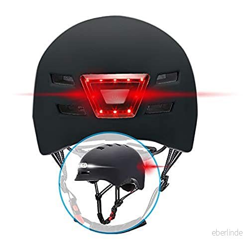 BEEPER cykelhjälm, skoter med fram och bakljus ME135 (svart, M) 3661546401361